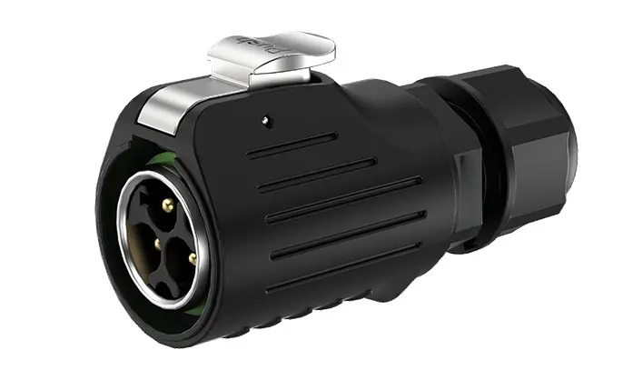 LP16 3 Pin Panel Mount Connector Metal + Plastic 10A Reverse Mounting Aviation Plug Socket Crimping Type
