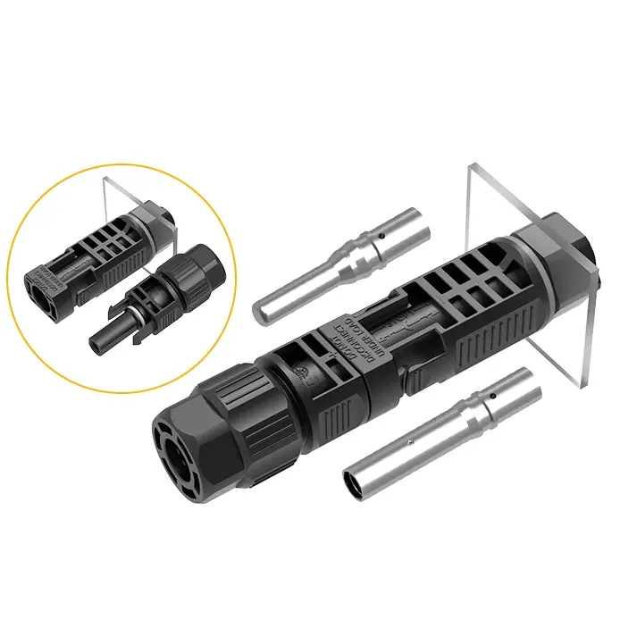 SCJ PV4 Series 65A MC4 Solar Connectors Male & Female Connector Manual Unlock Wire to Board