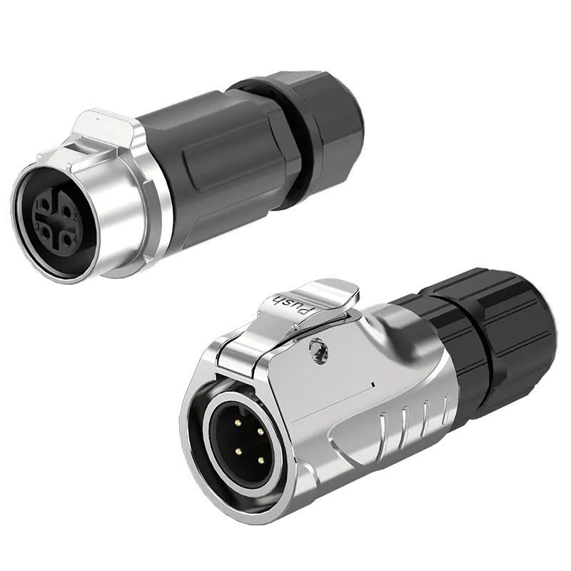 LP12 Waterproof Plug Connectors 4 Pin Solder Type Straight Circular Connector All Metal Aviation Plug