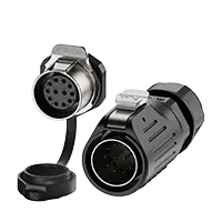 LP24 Waterproof Plug Connectors Panel 12 Pin Aviation Waterproof Connector Solder Type