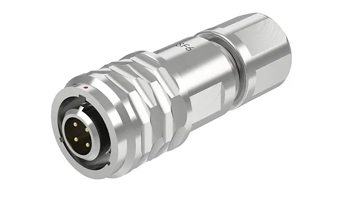 SF6 4 Pin Circular Connector Electrical Industrial Waterproof Connector IP67 Push-Pull All Metal