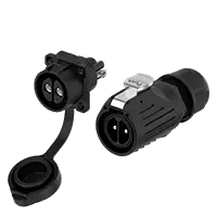 LP28 Waterproof Plug Connectors 2 Pin Flange All Plastic Screw Type Aviation Waterproof Connector