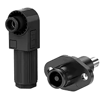 SCJ Crimp Socket Connectors for Battery Energy Storage System Black Negative IP67 Waterproof 70A Non-Rotatable Energy Storage Connector