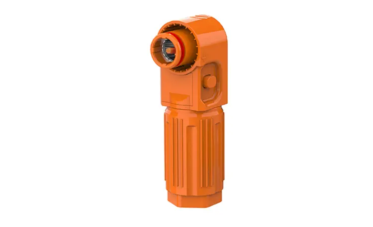 SCJ Smooth Hole Single Core Energy Storage Connector Orange Positive IP67 350A Non-Rotatable Energy Storage Connector