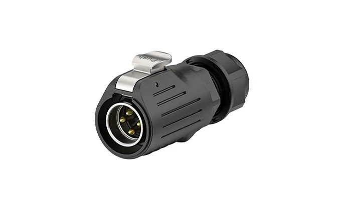 LP20 4Pin Solder Type Waterproof Connector Aviation Waterproof Connector 20A Power Flange Metal + Plastic