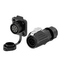 LP20 7 Pin Waterproof Connector Waterproof Plug Connectors Screw Type 10A Power Panel All Plastic