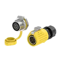 LP20 7 Pin Yellow Waterproof Connector Aviation Waterproof Connector Screw Type 10A Power Panel Metal + Plastic