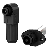 SCJ Screw Hole High Protective Energy Storage Connector Black Negative IP67 Waterproof 50A Non-Rotatable Energy Storage Connector