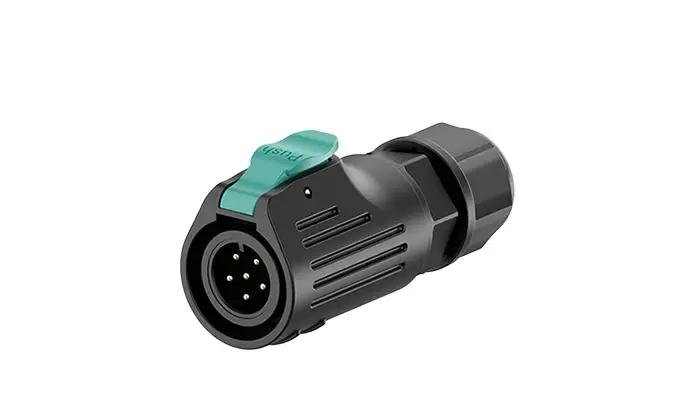 LP12 6 Pin Circular Plastic Wire Connector Wire to Wire Solder Type All Plastic Aviation Plug Connector