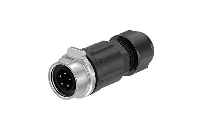 LP16 5A Power Solder Type Waterproof Connector Reverse Mounting Aviation Plug Socket Circular Connector Metal 5 Pin