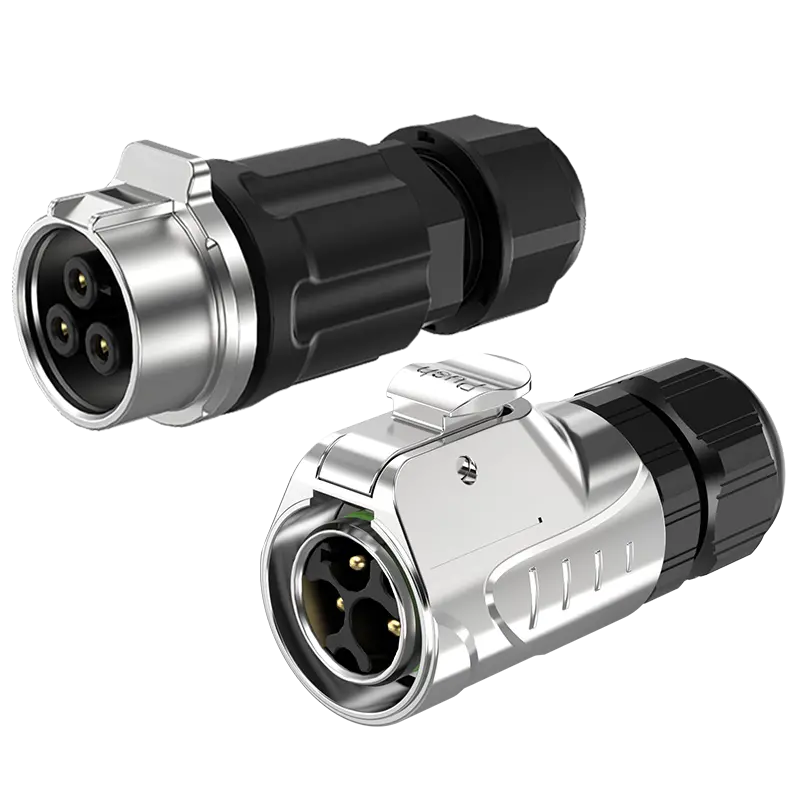 LP16 Outdoor Waterproof Wire Connectors 3 Pin Wire to Wire Aviation Plug 10A Power Crimping Type