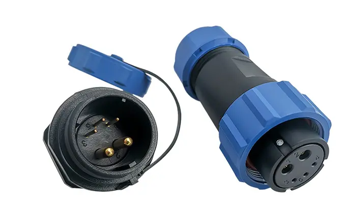 SP21 5B Pin Circular Plastic Wire Connector Panel Mount Power Connector IP68