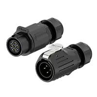 LP20 4Pin Solder Type Waterproof Connector Wire to Wire Circular Connector 20A Power All Plastic
