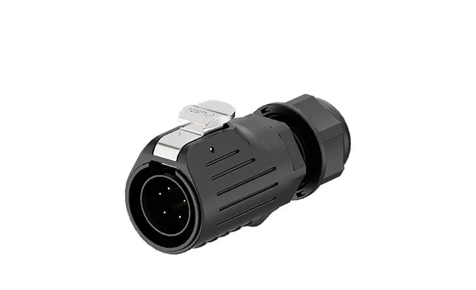 LP20 Solder Type 5 Pin Wire to Wire Circular Plastic Wire Connector 10A Power All Plastic