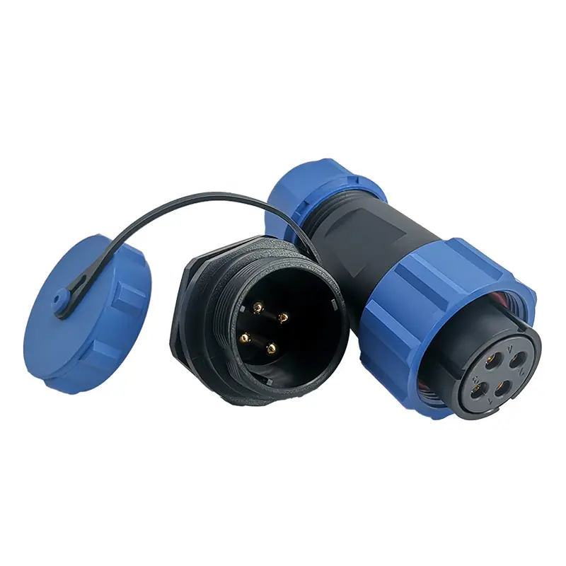 SP21 4 Pin Circular Plug Connector Panel Mount Power Connector