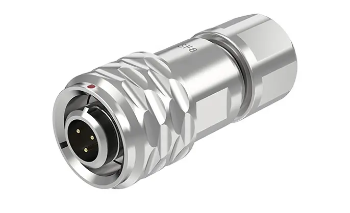 SF8 3 Pin Standard Circular Connector Industrial Waterproof Connector IP67 Push-Pull All Metal