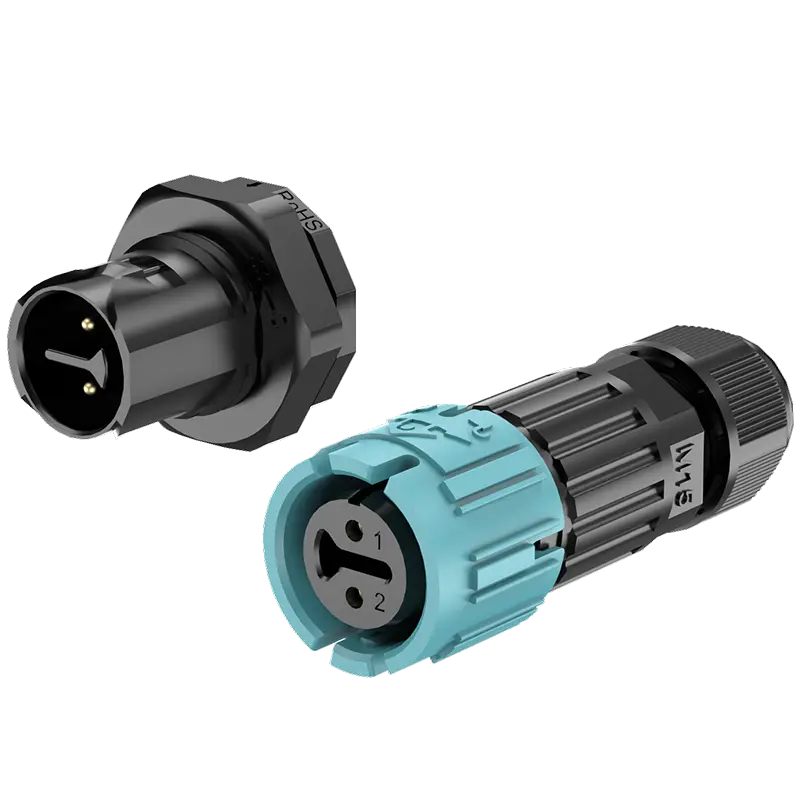 M15MF 10A 2Pins Waterproof Outdoor Cable Connector Male Female Connector Front Panel Solder Type