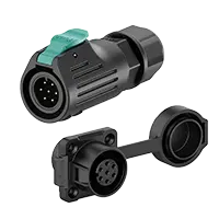LP12 Flange Solder Type 7Pin All Plastic Waterproof Connector Aviation Plug Socket