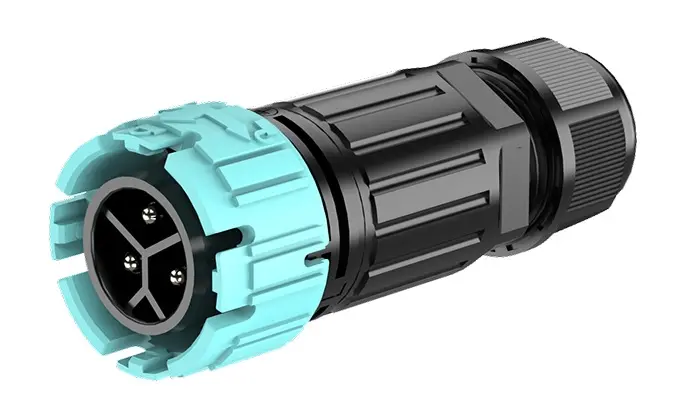 P23MF 3 Pins Circular Plug Connector Screwless Waterproof Cable Connector IP68 Male Female Quick Connect Connectors