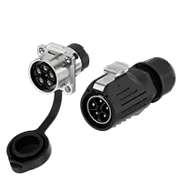 LP28 Outdoor Waterproof Wire Connectors 5+1 Pin 32A Flange Crimping Type Waterproof Aviation Plug