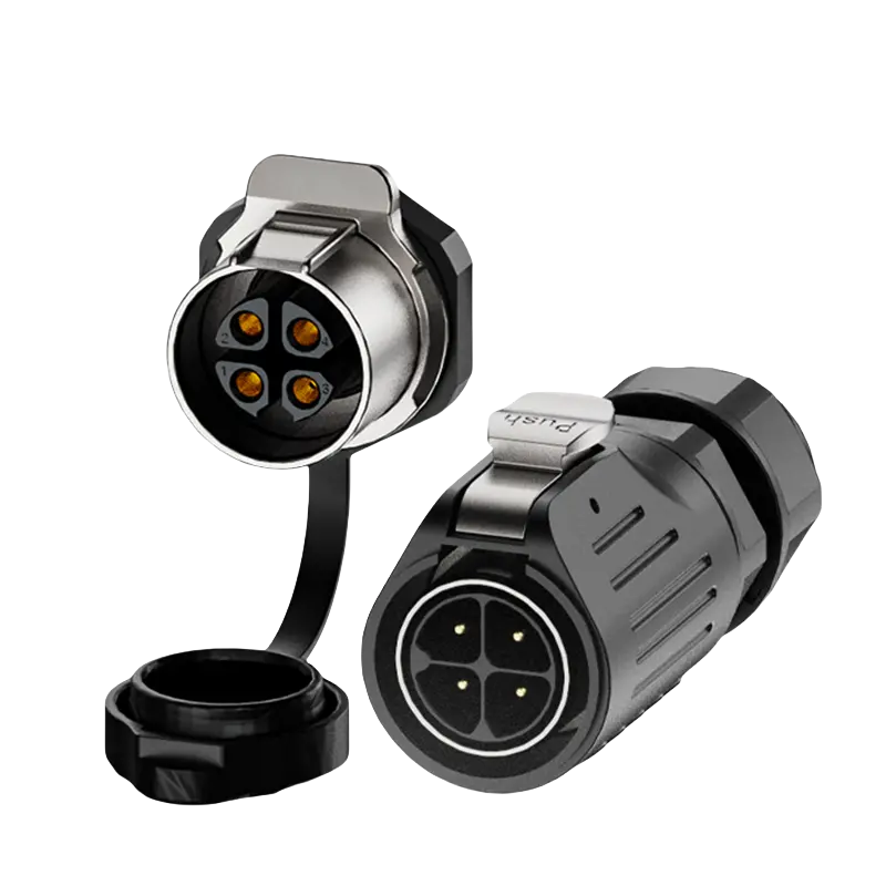 LP24 Panel Outdoor Waterproof Electrical Connector 4 Pin Waterproof Aviation Plug Screw Type
