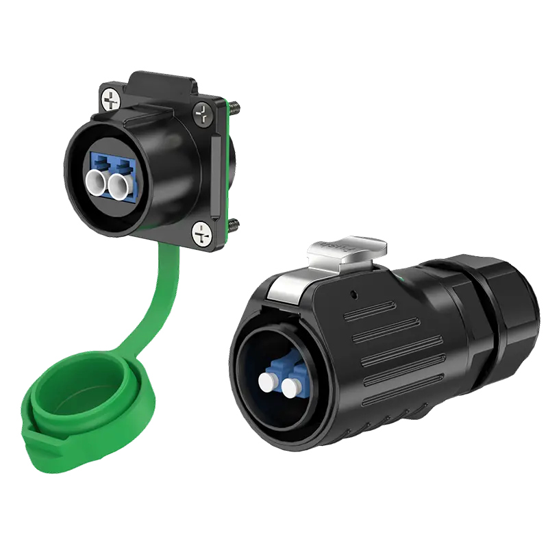 LP24 Fiber Optic Waterproof Plug Connectors Flange Waterproof Aviation Plug Connector All Plastic