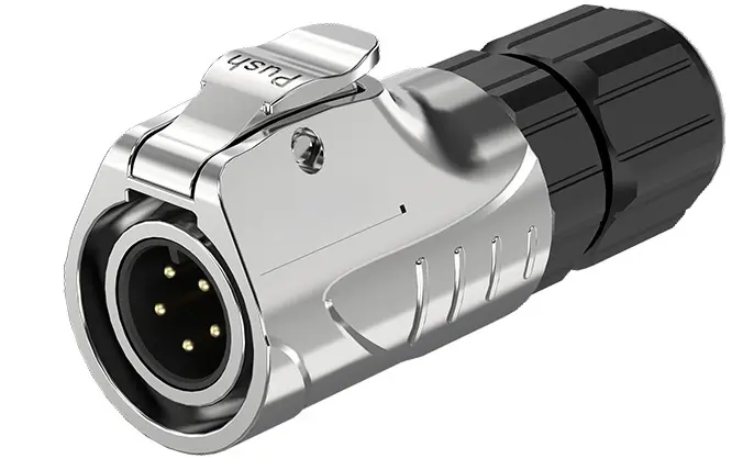 LP12 5 Pin Waterproof Wire Connectors Solder Type Straight Circular Connector All Metal Aviation Plug