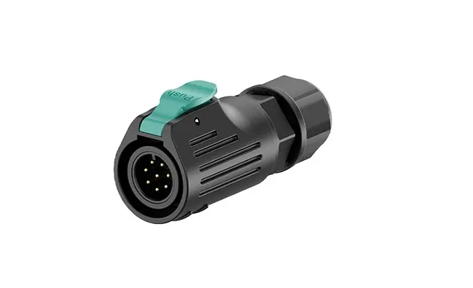 LP12 Flange Solder Type 8 Pin All Plastic Waterproof Connector Aviation Plug Socket