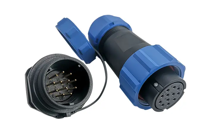 SP21 12 Pin Circular Connector Panel Mount Power Connector IP68