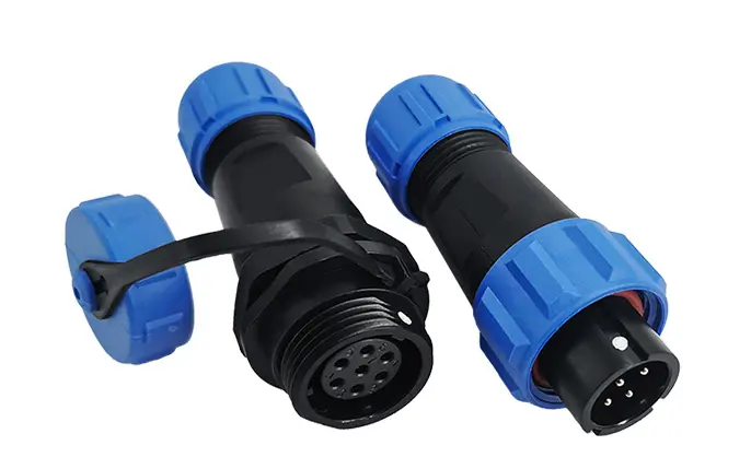 SP13 7 Pin Standard Circular Connector Waterproof IP68 Cable Connector All Plastic