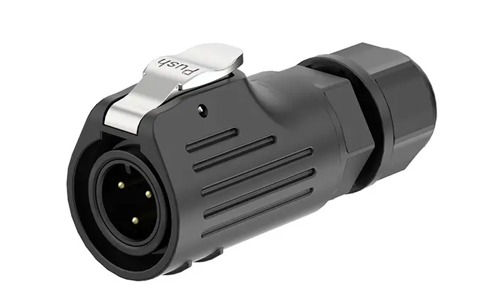 LP12 3 Pin Flange Waterproof Plug Connectors Screw Connection Type All Plastic Waterproof Connector Aviation Plug Socket