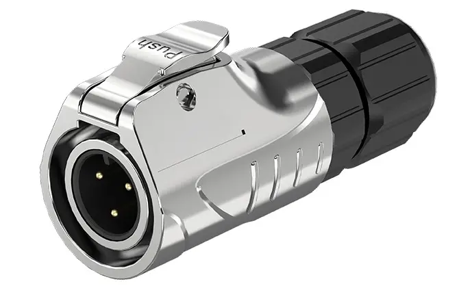 LP12 3 Pin Flange Industrial Waterproof Connector Screw Connection Type All Metal Waterproof Aviation Plug
