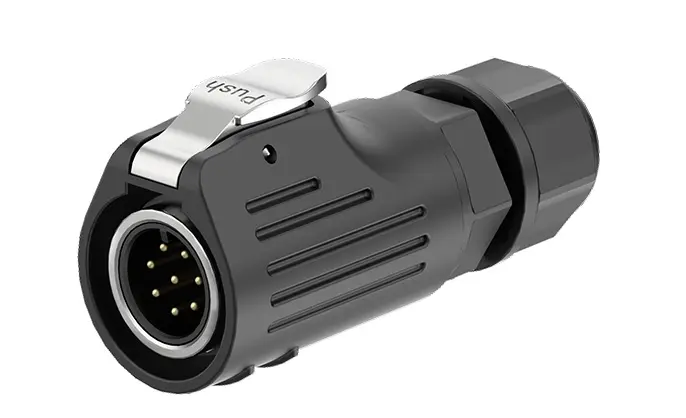 LP12 8Pin Outdoor Waterproof Electrical Wire Connector Aviation Plug Wire to Wire Solder Type Metal + Plastic