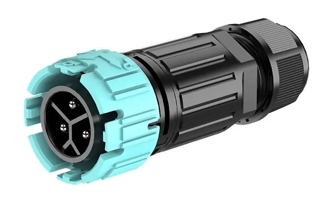 P23 3Pin Flange Outdoor Electrical Cable Connectors IP68 Male Female Quick Connect Connectors