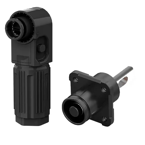 SCJ Smooth Hole Energy Storage Plug Connectors Black Negative IP67 Waterproof 250A Non-Rotatable Energy Storage Connector