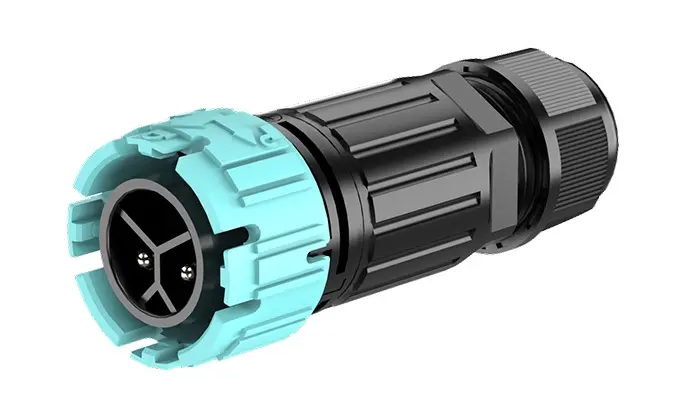 P23 2 Pin Circular Plug Connector Screwless Waterproof Cable Connector Outdoor Waterproof Electrical Wire Connector