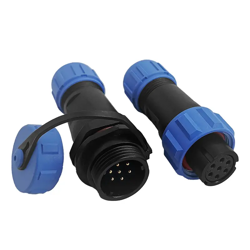 SP13 7 Pin Standard Circular Connector Waterproof IP68 Cable Connector All Plastic