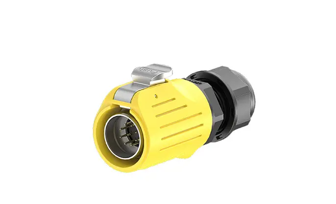 LP20 9Pin Yellow Solder Type Waterproof Connector Waterproof Aviation Plug 5A Power Panel Metal + Plastic