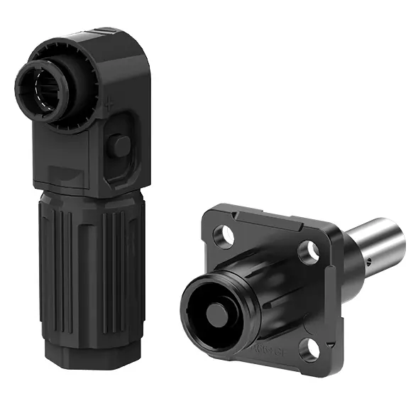 SCJ Crimp Socket Connectors for Battery Energy Storage System Black Negative 350A Non-Rotatable Energy Storage Connector