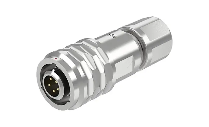 SF6 5 Pin Circular Connector Electrical Industrial Waterproof Connector IP67 Push-Pull All Metal