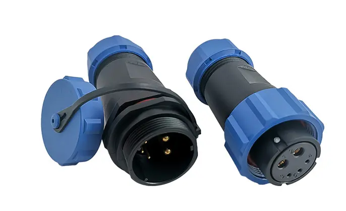 SP21 5B Pin Circular Plug Socket Outdoor Cable Connector All Plastic
