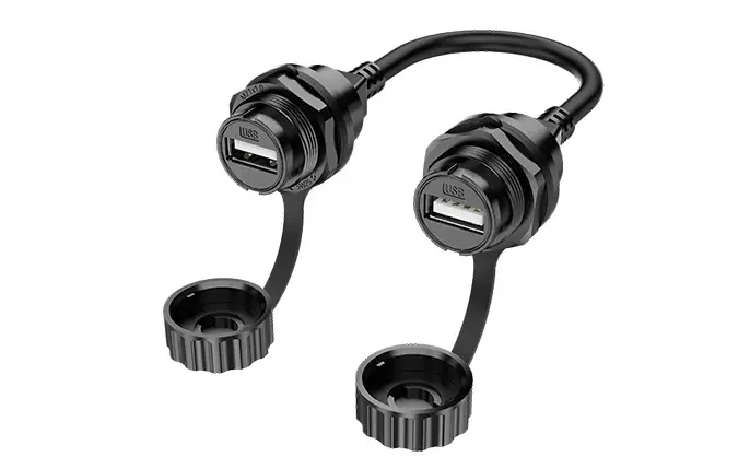 SCJ-USB3.0 Panel Waterproof USB-C Connector IP67 Waterproof Connector Double Female Socket