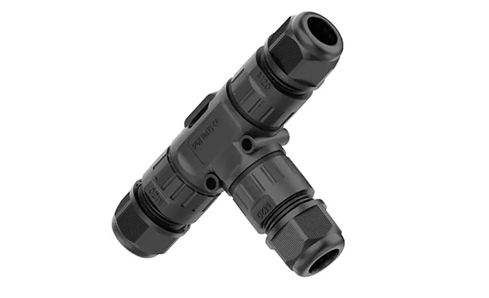 P20T Screw Less Waterproof Connector 2 Pin Three Way Type Waterproof Outdoor Cable Connector