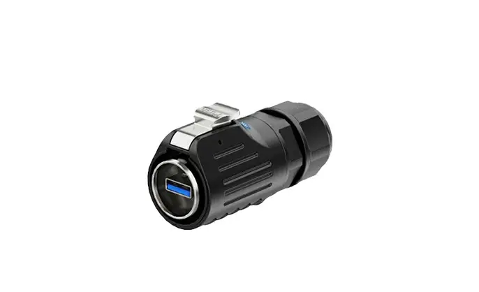 LP24 Waterproof Panel Mount USB Connectors Industrial Waterproof Connector Waterproof Plug Connectors All Plastic