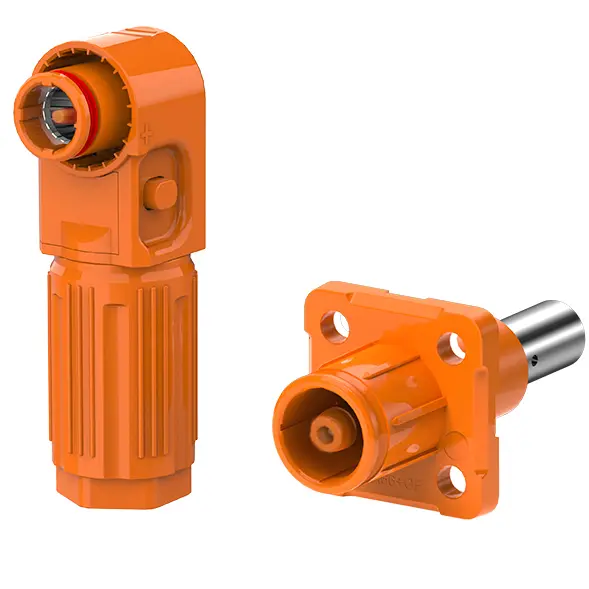 SCJ Crimp Socket High Voltage Battery Energy Storage Connector Orange Positive 350A Non-Rotatable Energy Storage Connector