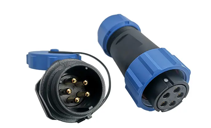 SP21 5A Pin Circular Connector Panel Mount Power Connector IP68
