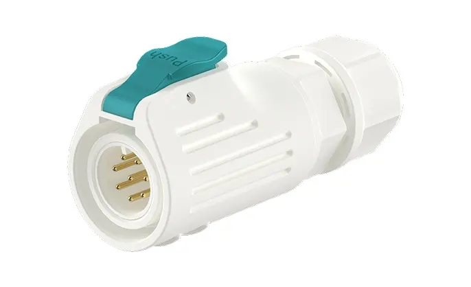 LP12 Flange White 8 Pin Waterproof Plug and Socket Connector Aviation Waterproof Connector