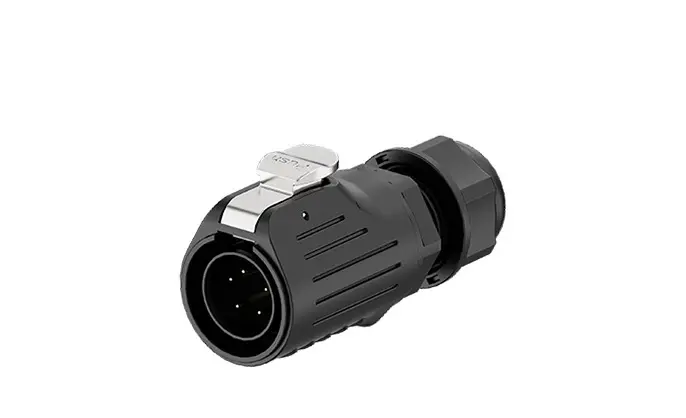 LP20 Solder Type 5 Pin Panel Waterproof Plug and Socket Connector 10A Power All Plastic