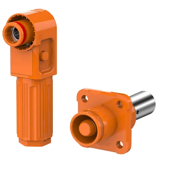 SCJ Crimp Socket Battery Energy Storage Connector Orange Positive IP67 Waterproof 120A Rotatable Energy Storage Connector