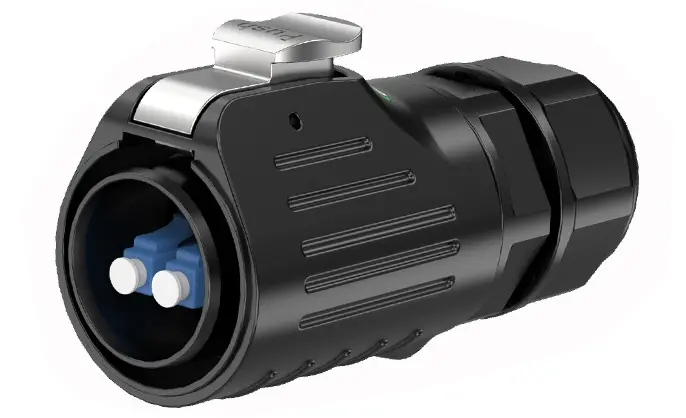 LP24 Fiber Optic Waterproof Plug Connectors Flange Waterproof Aviation Plug Connector All Plastic
